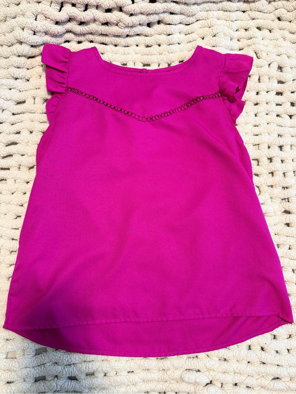 Women’s Ruffle Sleeve Blouse in Bright Magenta